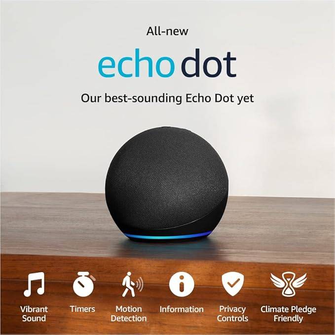 2022 Echo Dot 5th Gen Smart Speaker | Charcoal