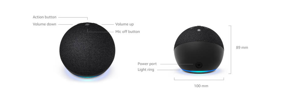 2022 Echo Dot 5th Gen Smart Speaker | Charcoal