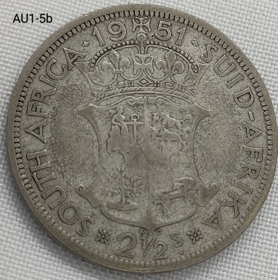 1951 Union of SA - silver 2 1/2 shillings - half crown