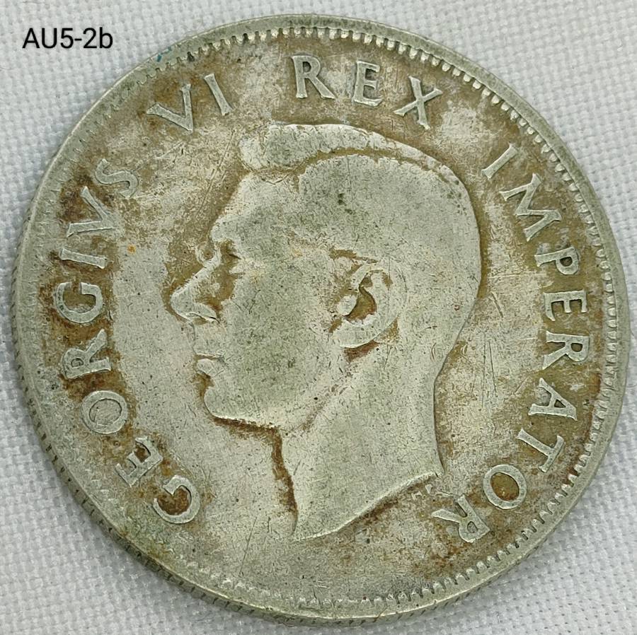 1942 Union of SA 2 and a half shillings - .800 silver coin