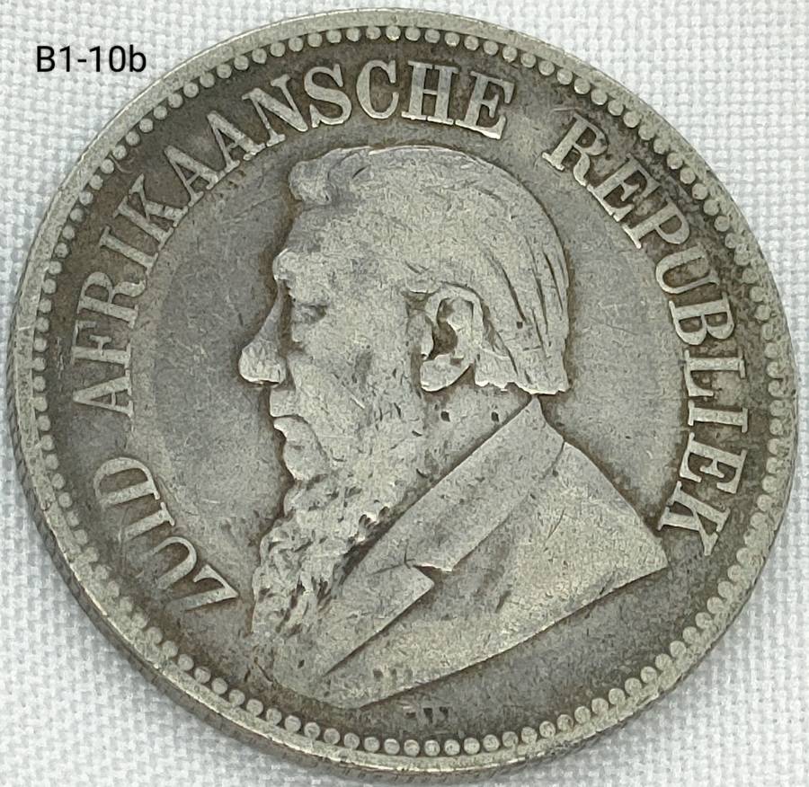 1896 ZAR 2 1/2 shillings -half crown - .925 coin