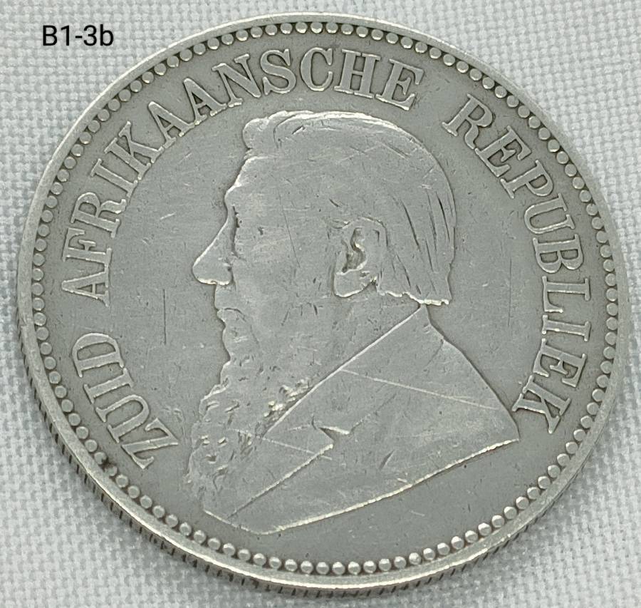 1896 ZAR 2 1/2 shillings - half crown - .925 coin