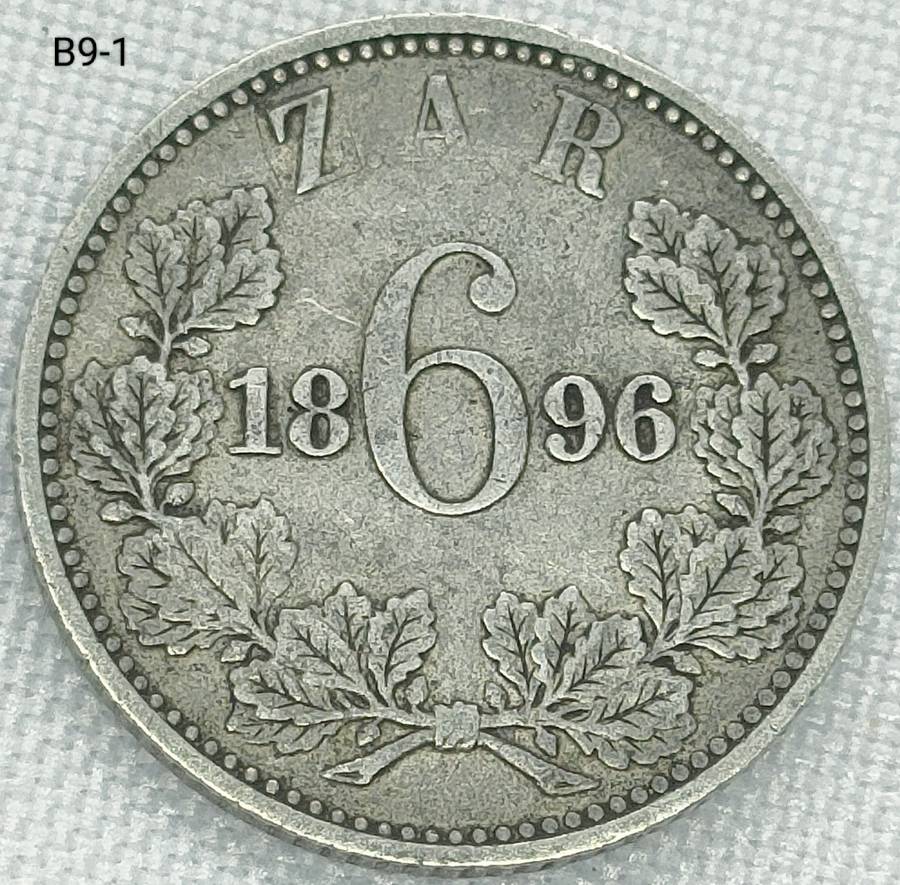 1896 ZAR sixpence - .925 coin
