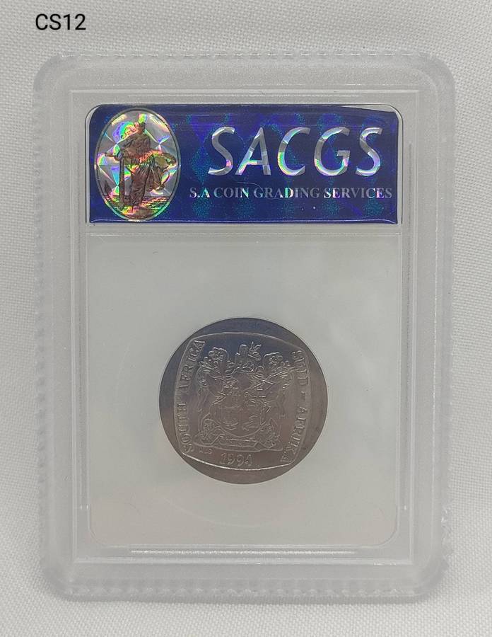 1994 Republic of South Africa - graded XF details- scratched - SACGS - Inauguration