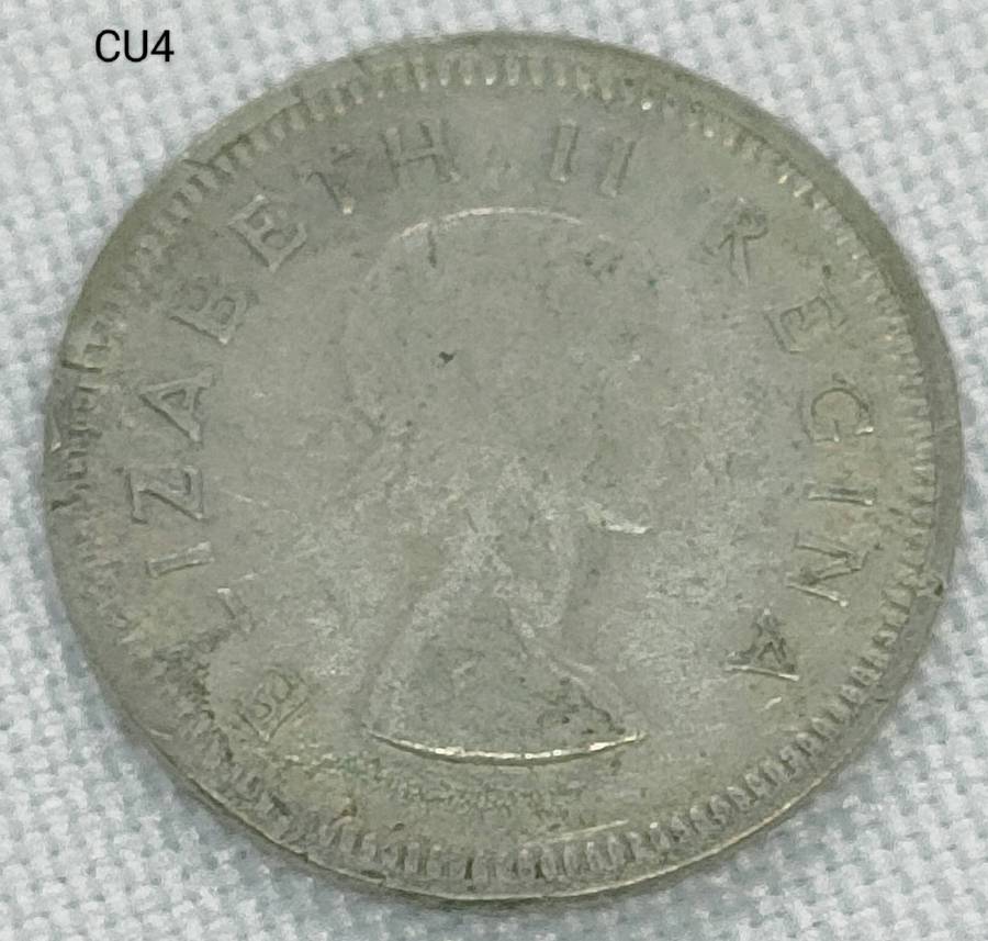 1956 Union of SA three pence - .500 silver coin