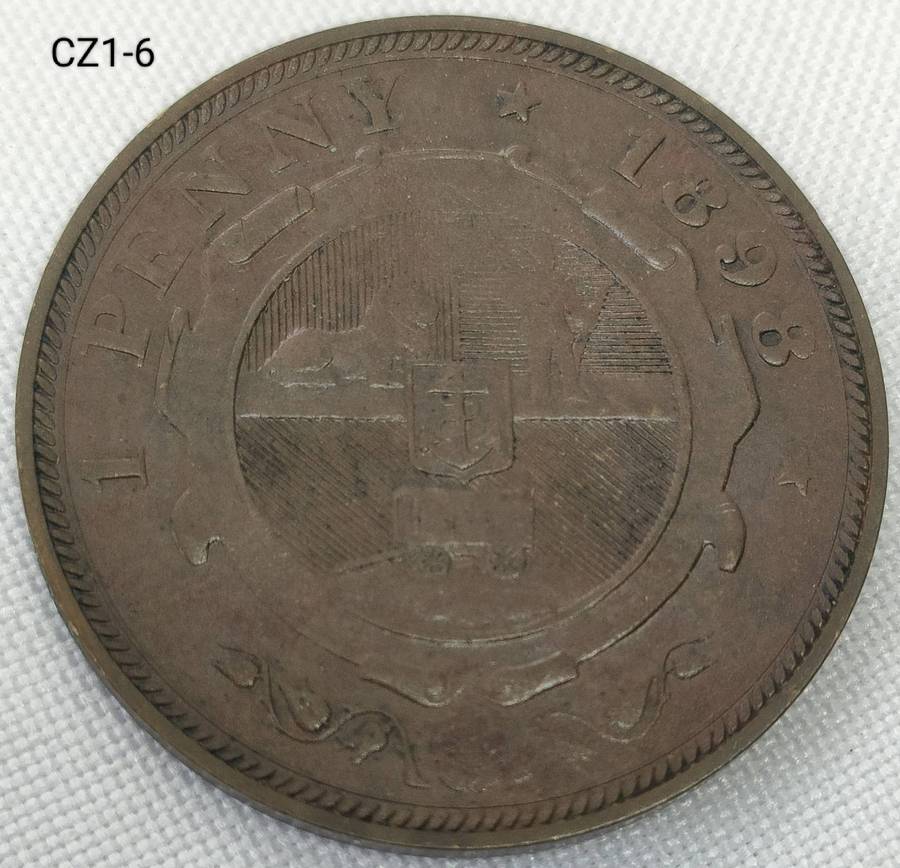 1898 ZAR penny- good detail