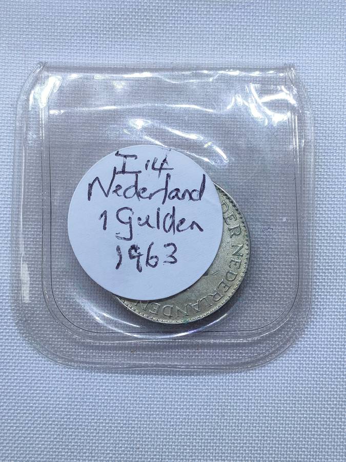 Nederland 1 Gulden 1963. Silver .720