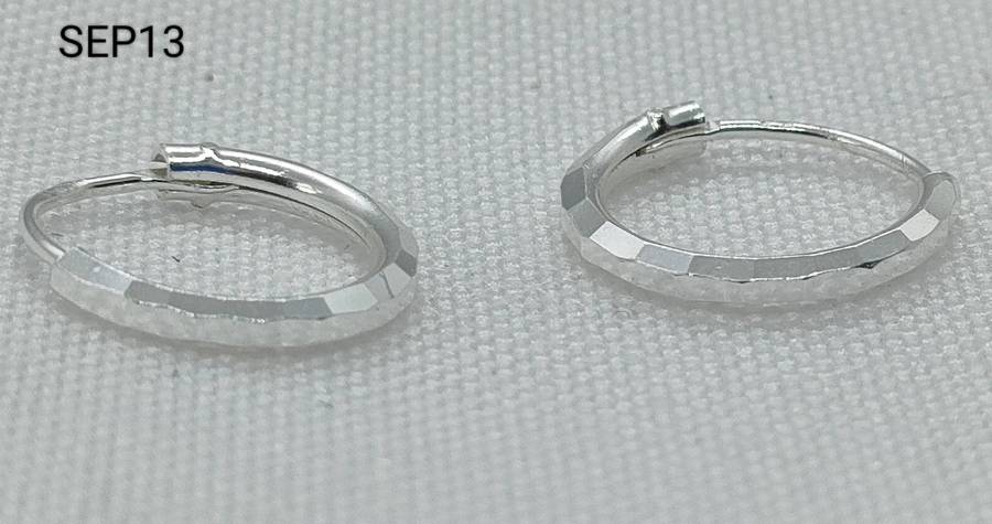 New Sterling Silver plain hoop earrings-lovely design-925stamp