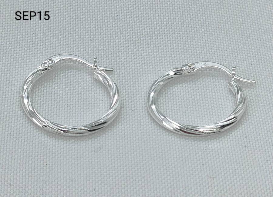 New Sterling Silver plain French style earrings-lovely design-925stamp