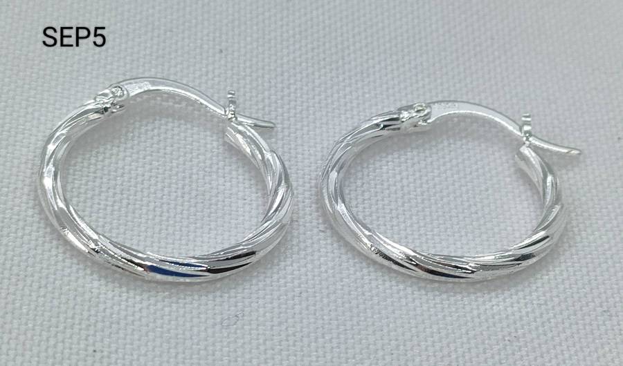 New Sterling Silver plain French style earrings-lovely design-925stamp