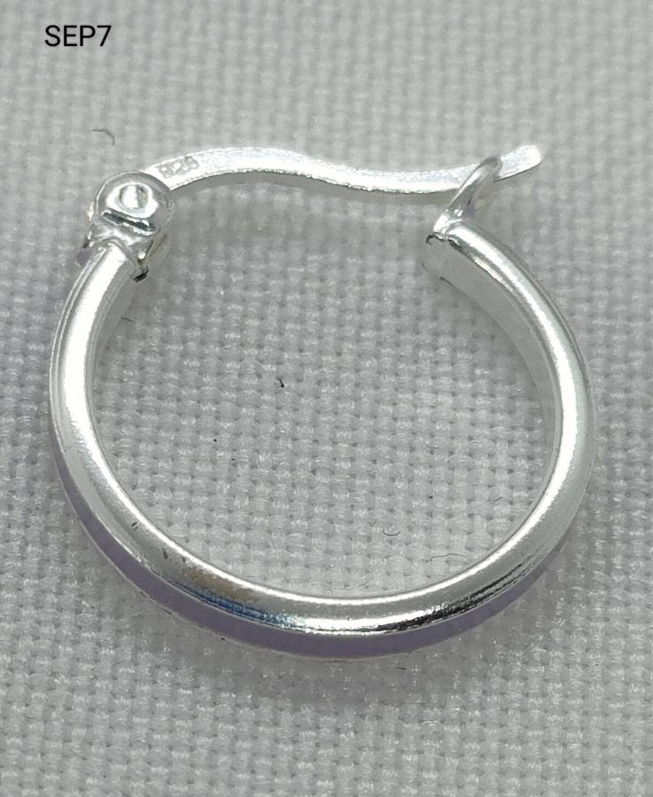 New Sterling Silver French style hoop earrings-lovely design-925stamp