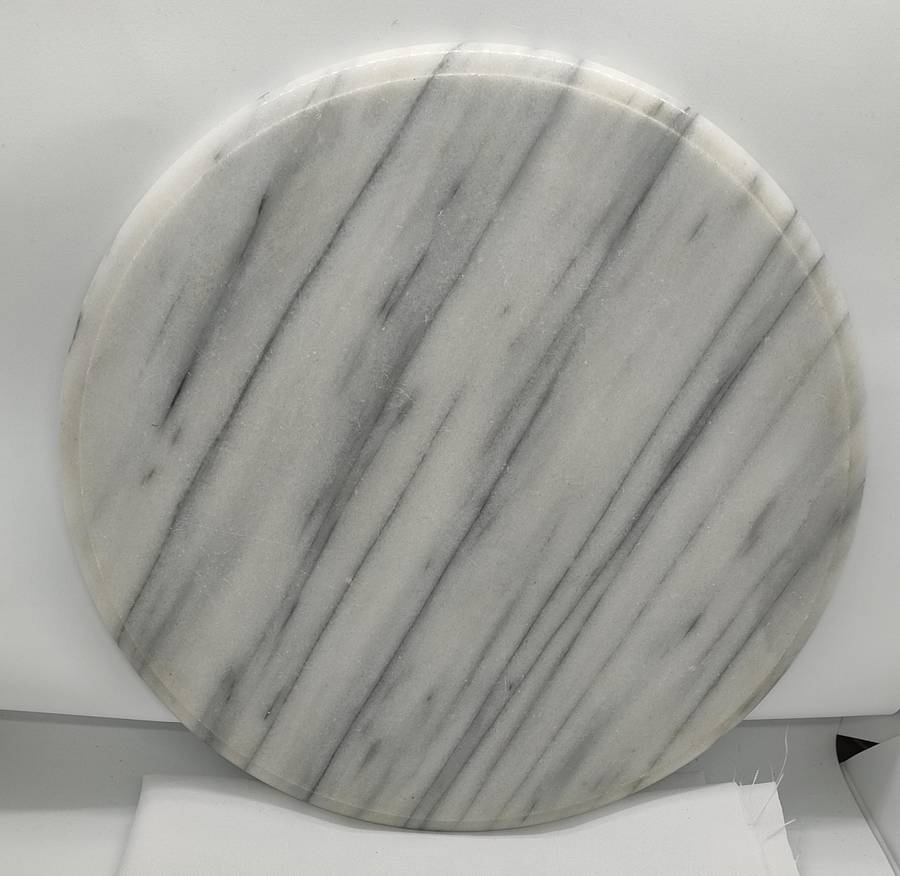 Solid marble cutting board- lovely item - can be used as a side table top - diameter 300mm