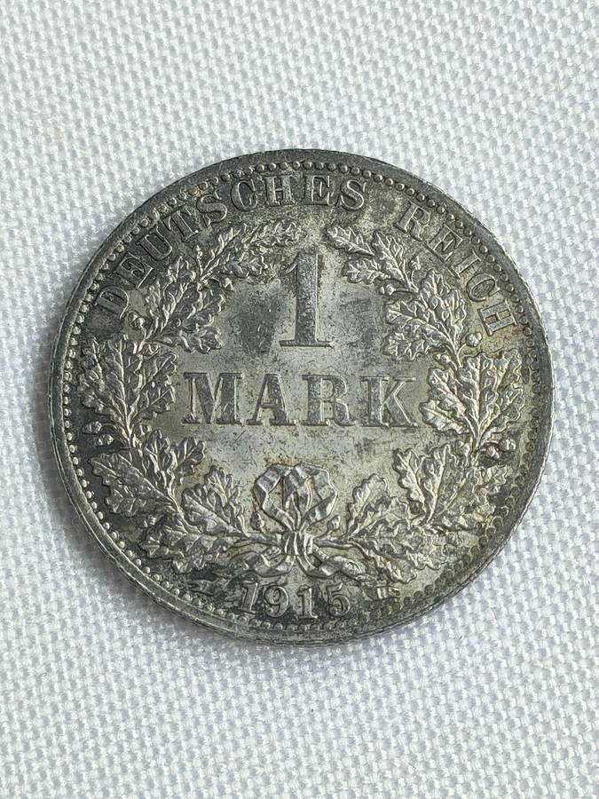Deutsches Reich 1915: 1 Mark (.900): Very rare