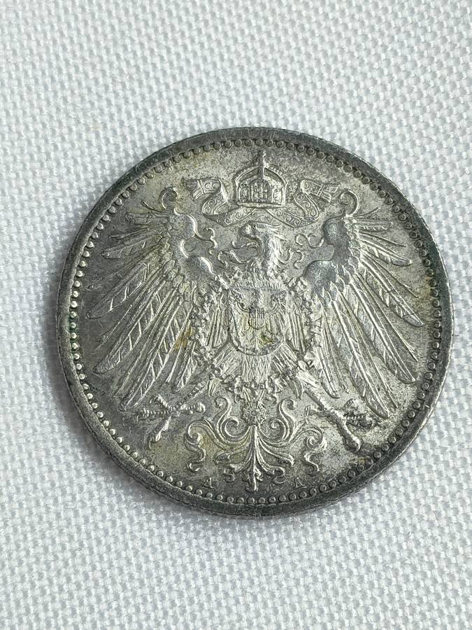 Deutsches Reich 1915: 1 Mark (.900): Very rare