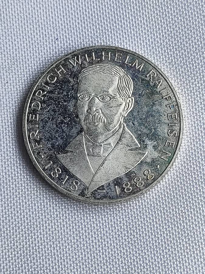Bundesrepublik Deutschland 1968: 5 Mark (.625): FW Raiffeisen: Non-circulating coin