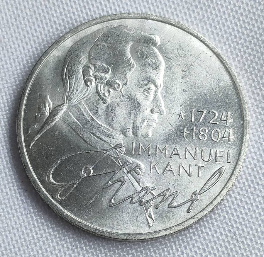 Bundesrepublik Deutschland 1974: 5 Mark (.625): Immanuel Kant Non-circulating coin