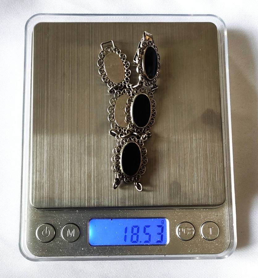 Vintage Sterling Silver OBLO bracelet - 18.53 g - 925 stamp - exquisite well crafted piece