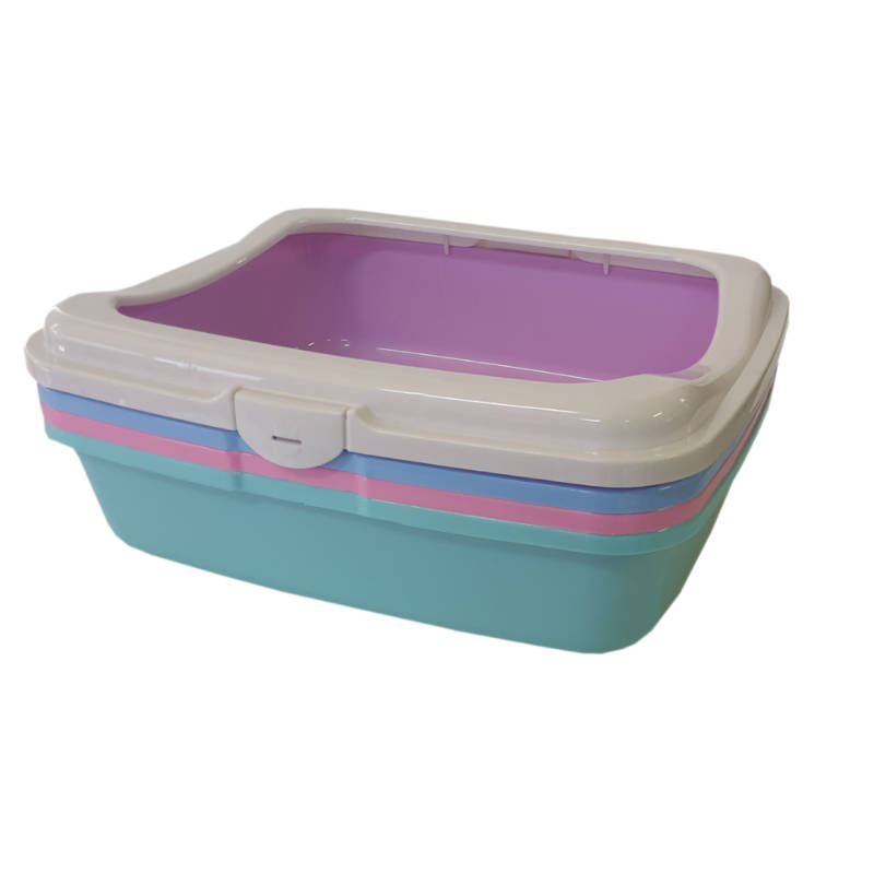 Cat Pet Litter Box & Litter Scoop Assorted Colours - Grey