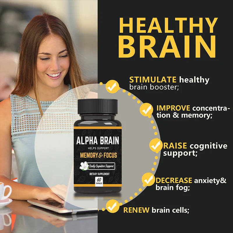 Alpha Brain Nootropic Focus Capsules, Nootropics Brain Support Supplement for Memory, Mental Clarity
