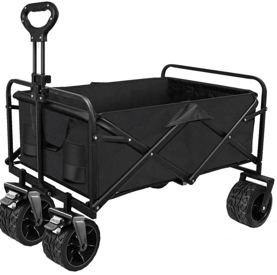 Heavy Duty Folding Camping Cart Utility Wagon 90cm x 50cm