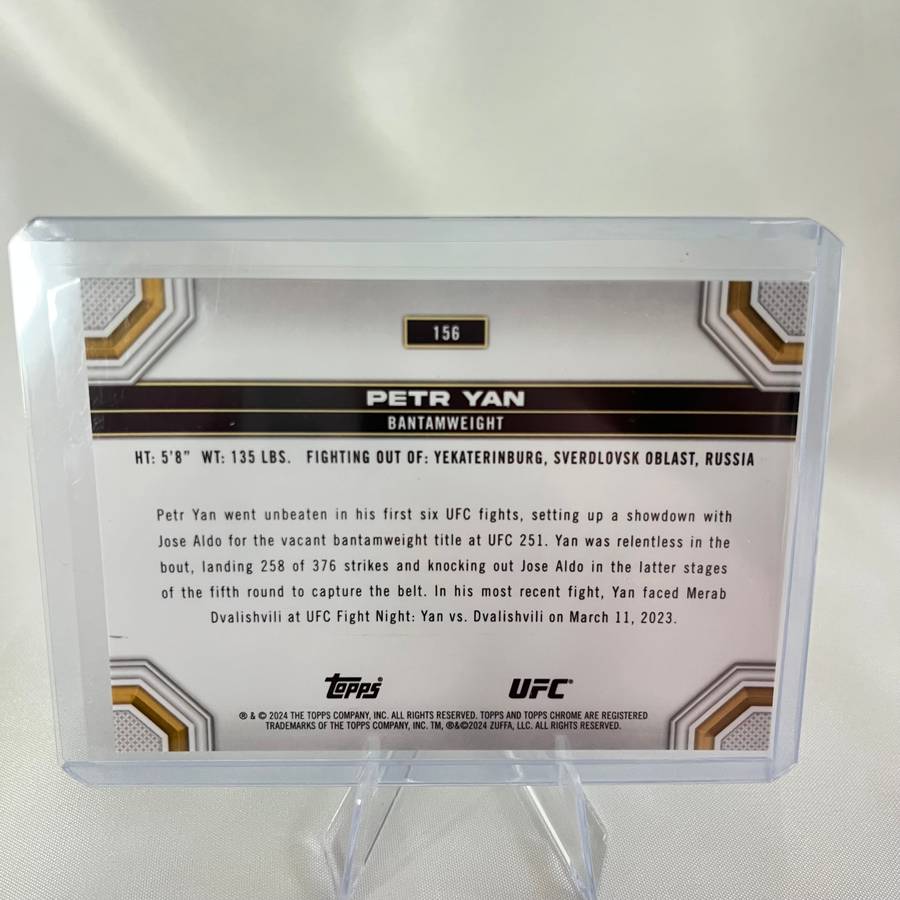 2024 Topps Chrome UFC - Petr Yan Aqua Refractor 168/199 #156