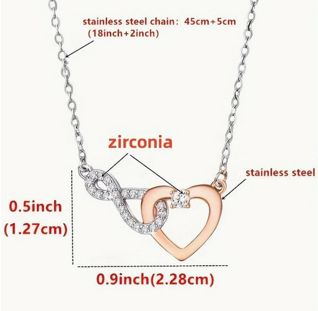 Beautiful Gift for a Special Wife Eternal Love Pendant Necklace with Gift Card and Gift Box