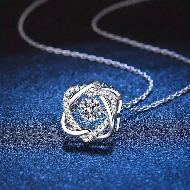 Infinity Heart Pendant Necklace with Gift Card and Gift Box
