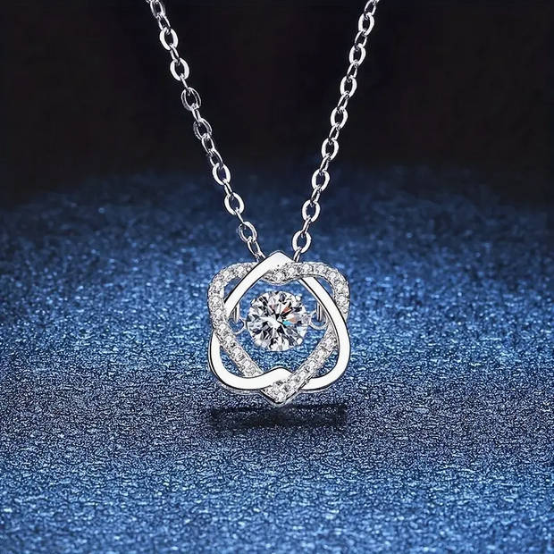 Infinity Heart Pendant Necklace with Gift Card and Gift Box