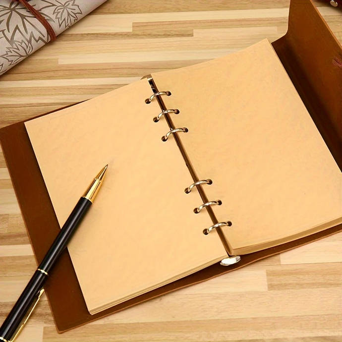 Vintage Heart Embossed Journal with Wrap Closure - Brown