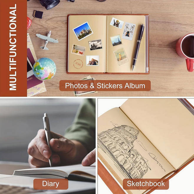 Vintage Message Embossed Journal with Wrap Closure