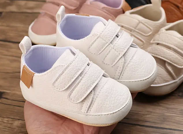 Beautiful Baby Sneakers 2 Pairs Dark Grey and White