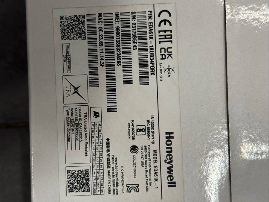SCANNER Honeywell (EDA61K-HB-2)