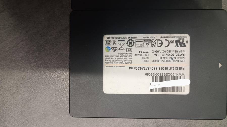 Samsung PM883 960GB 2.5" Sata SSD