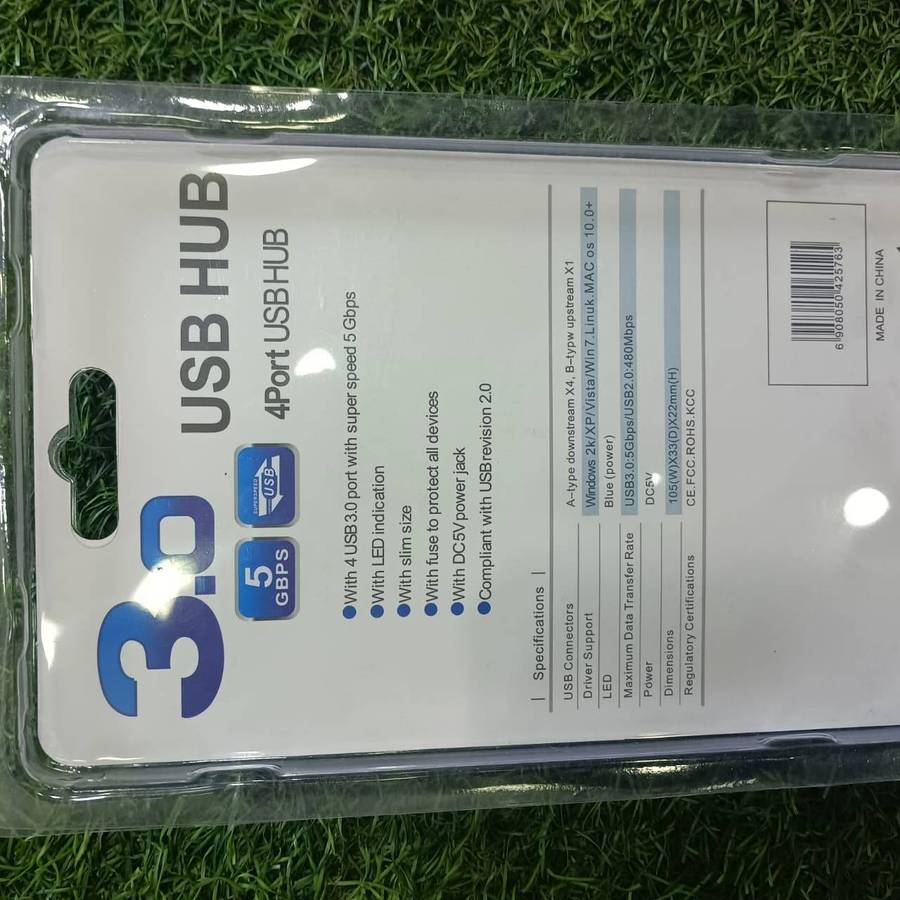 USB 3.0 4-Port Hub  SuperSpeed 5Gbps