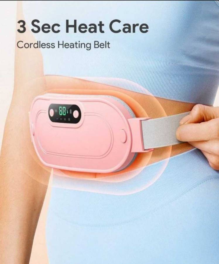 Cordless Menstrual Heating Belt With LED Smart Display - Pink