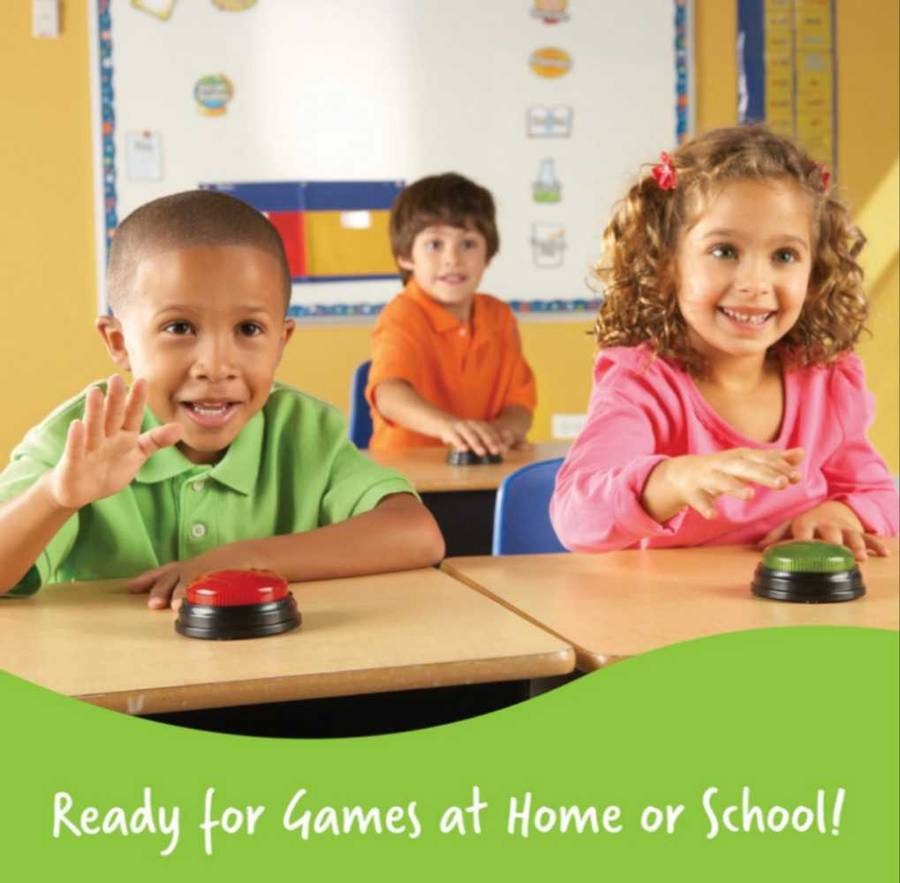 Answer Buzzers Set of 4 Assorted Colored Buzzers Educational Game