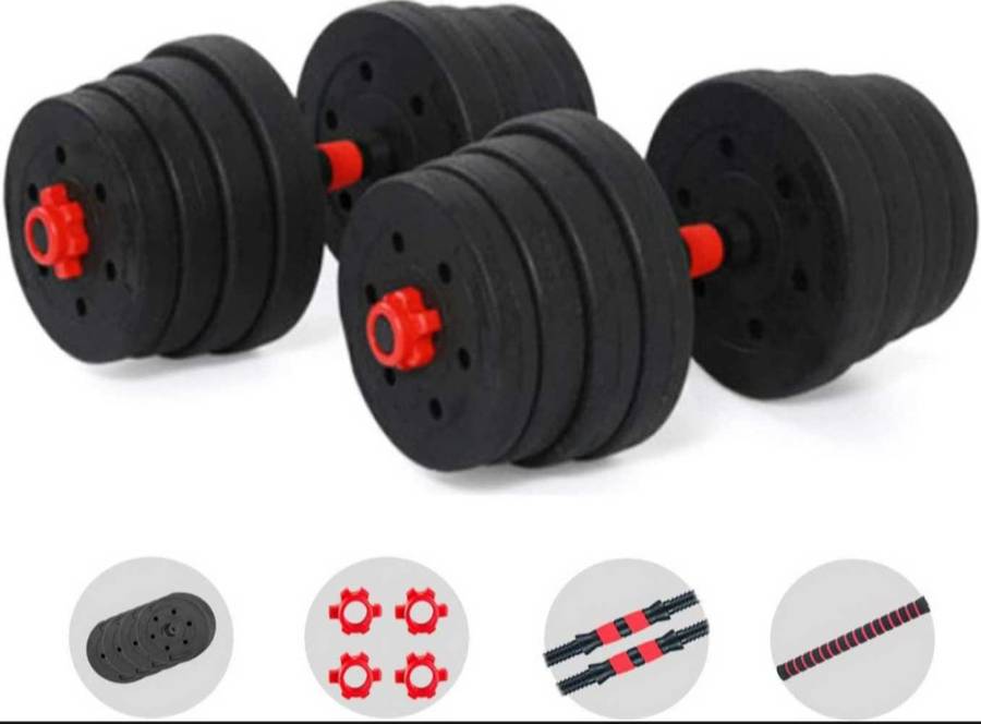 20kg Adjustable Dumbbell and Barbell Weights Set for Gym