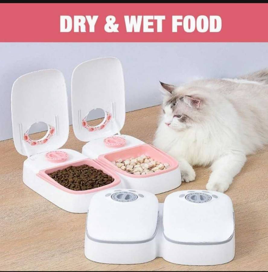 Automatic Timing Pet Feeder 350ml For Multiple Dogs & Cats