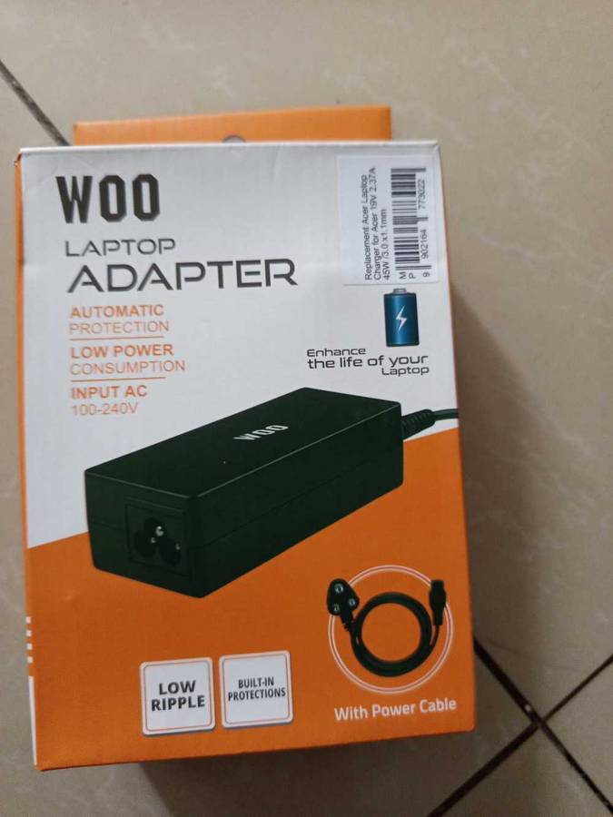 Replacement Laptop Charger for Acer 19V 2.37A 45W | 3.0 x1.1mm