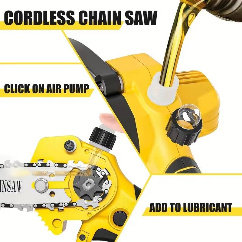 chainsaw 6Inch Rechargeable Battery Operated Chain Saw Electric Cordless Mini Handheld Chainsaws