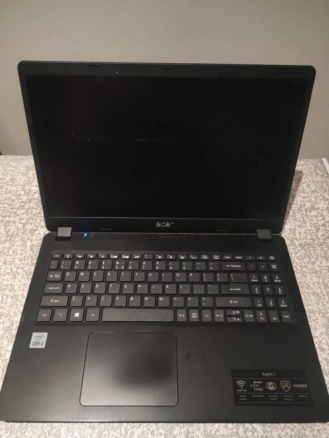 Acer Aspire 3 Intel Core i3 10th Gen 15.6" Display 4GB Ram For SPARES/REPAIRS