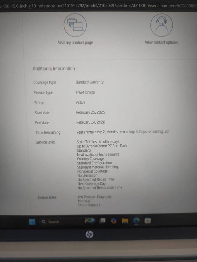 HP Probook 450 G10 i5 13th gen CPU 16GB Ram 1TB M.2 NVMe SSD Windows 11 Pro Warranty till Feb 2028
