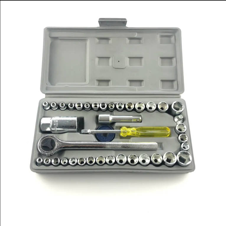 1/4" 3/8" sae and metric aiwa 40pcs combination socket wrench set