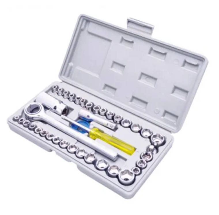 1/4" 3/8" sae and metric aiwa 40pcs combination socket wrench set