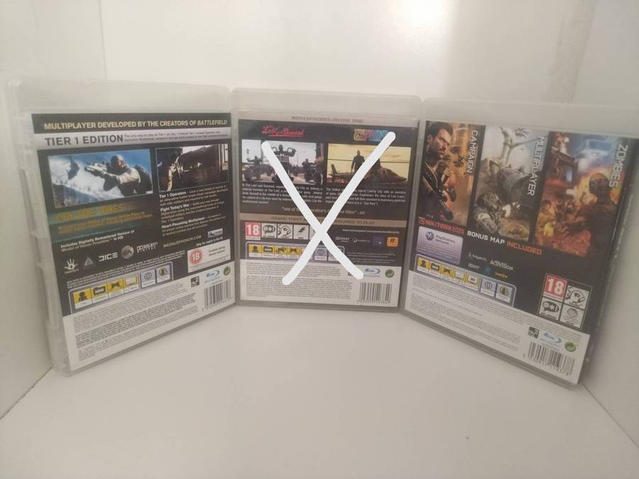 4x PS3 (Playstation 3) Resistance 2, Medal Of Honor, God Of War And Call Of Duty Games Bundle.