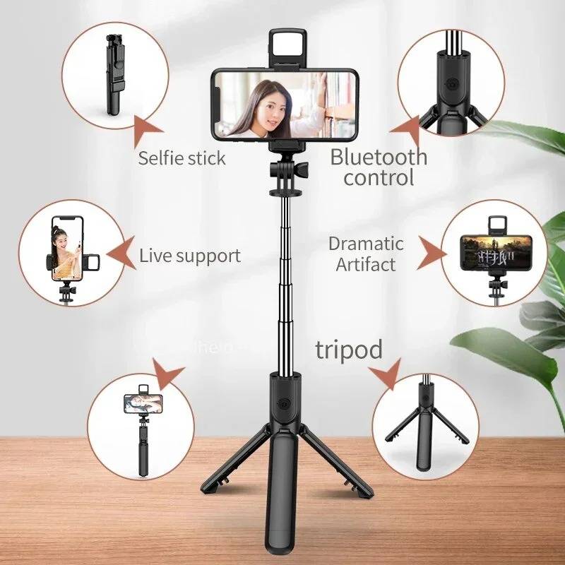 Selfle stick with Bluetooth remote and tripod stand
