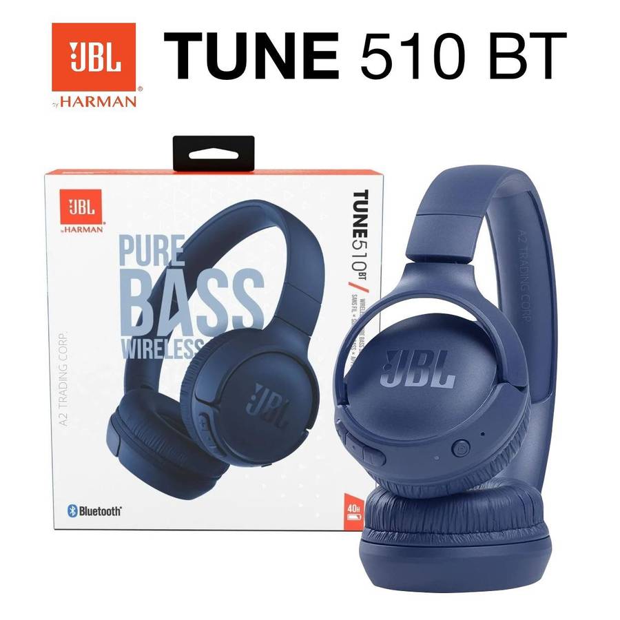 JBL 510 BT head phones, blue, new.