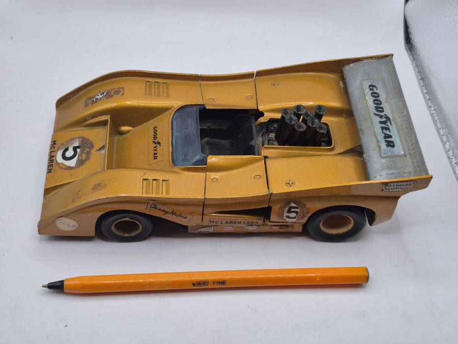 Vintage 1:26 scale model of a McLaren-Chevrolet M8F Can-Am