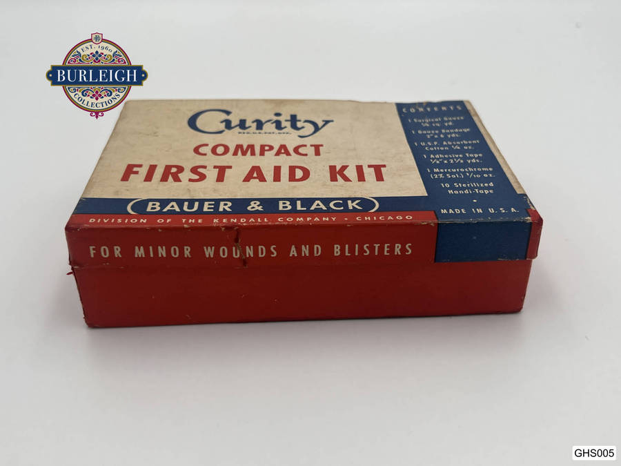 Vintage Curity Compact First Aid Kit by Bauer & Black