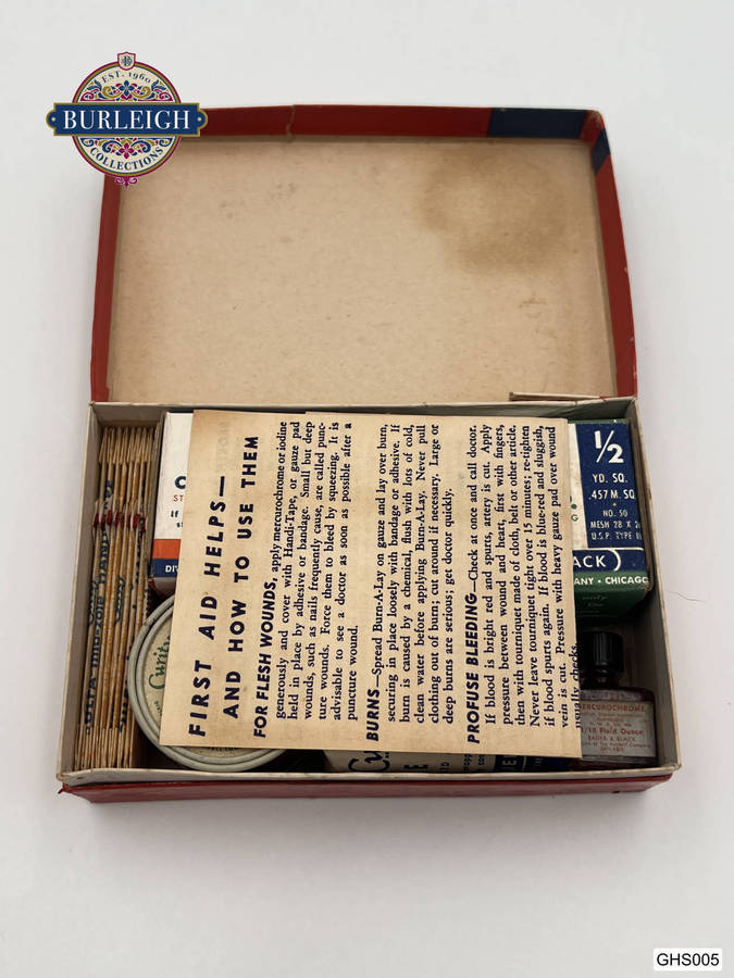 Vintage Curity Compact First Aid Kit by Bauer & Black